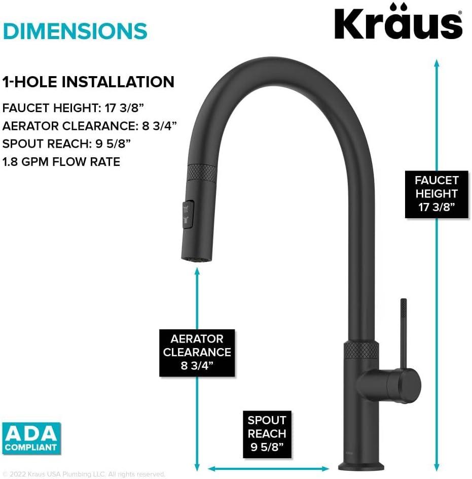 Kraus Oletto Single Handle High-arc Kitchen Faucet