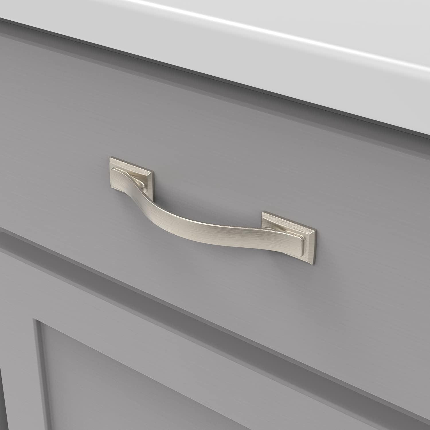 Satin Nickel Brushed Cabinet Pulls with Mounting Hardware, 10-Pack