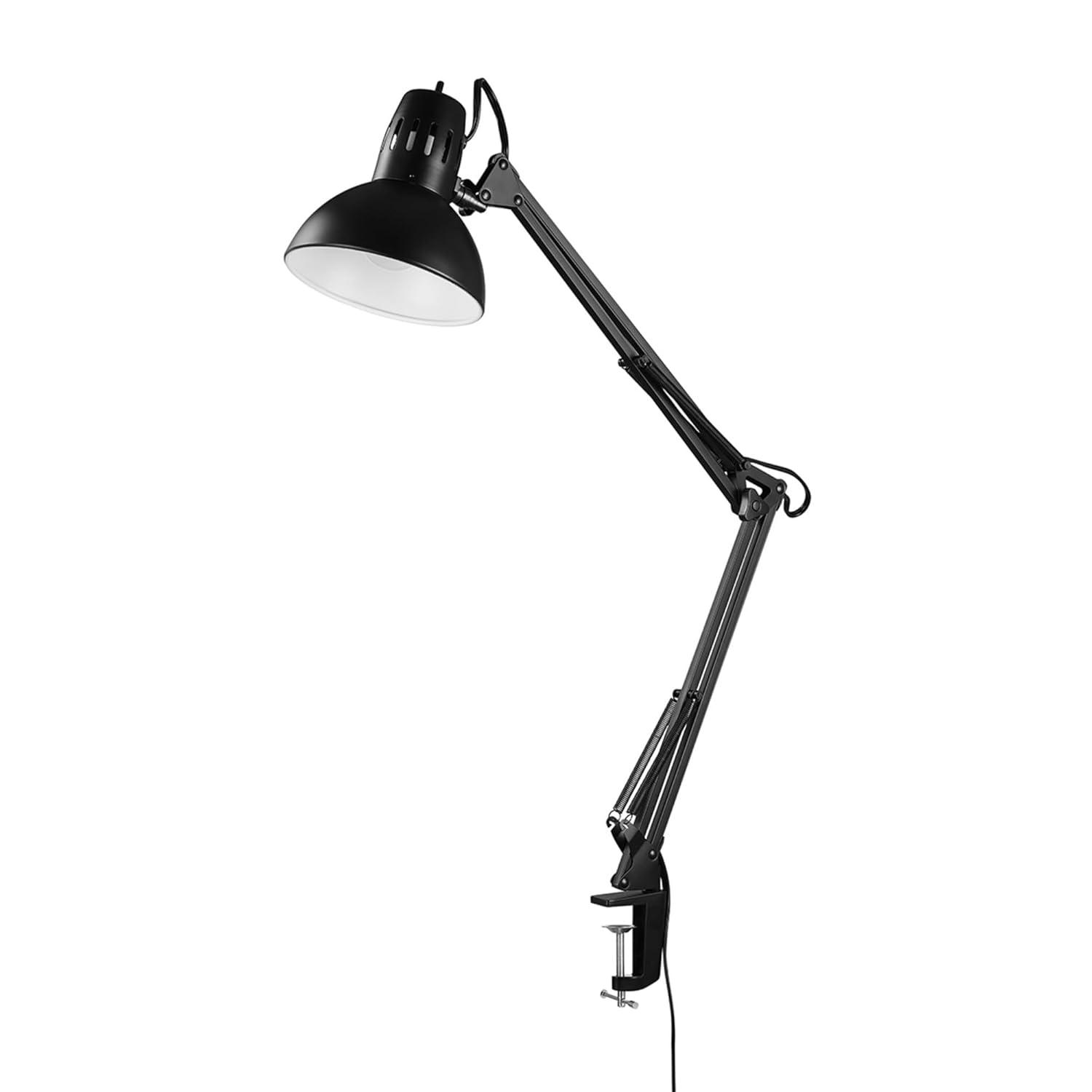 Globe Electric 32" Multi-Joint Metal Clamp Black Desk Lamp, 56963