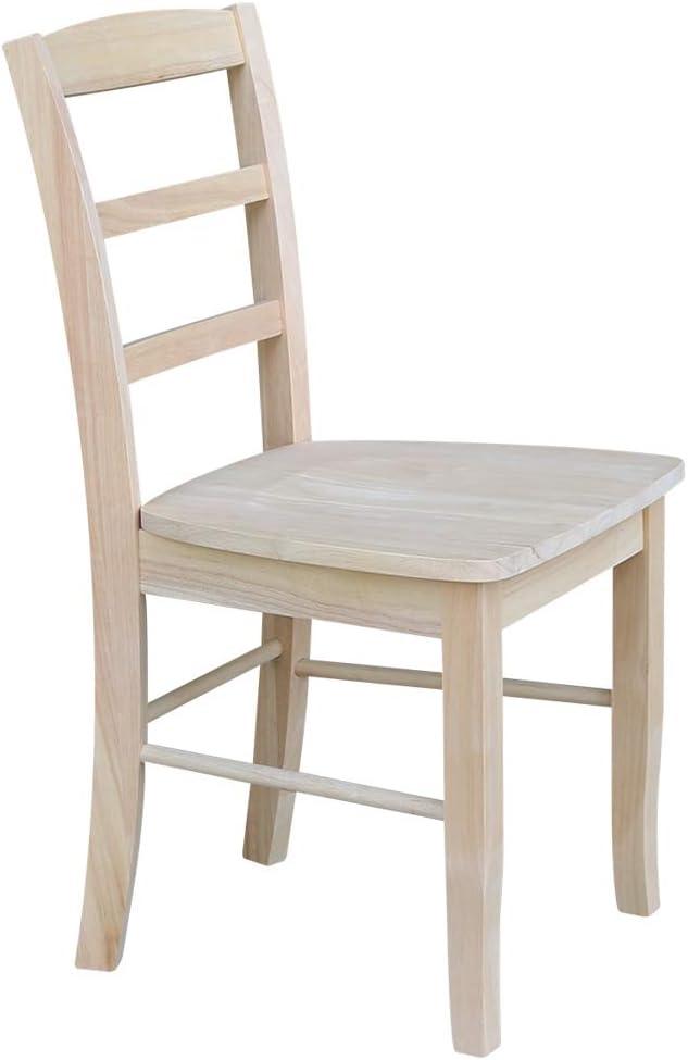 Set of 2 Madrid Ladderback Chairs Unfinished - International Concepts