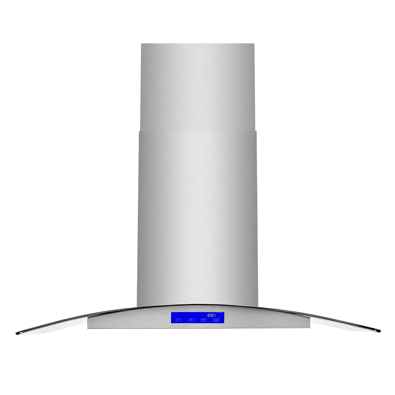 Cosmo COS-668ICS900 36 Inch Island Range Hood w/ Touch Controls, Stainless Steel
