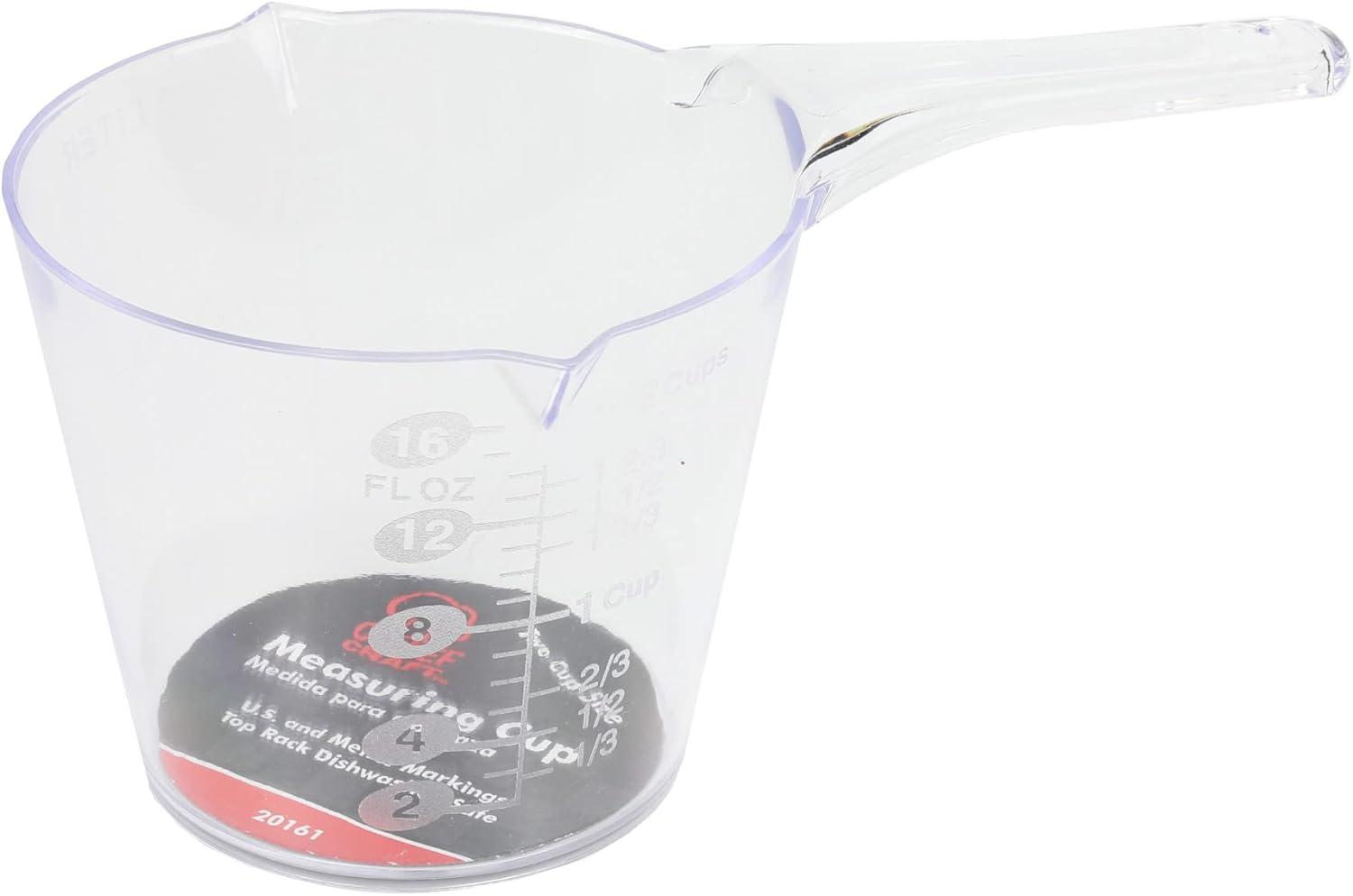 Clear Plastic 2-Cup Measuring Cup with Handle