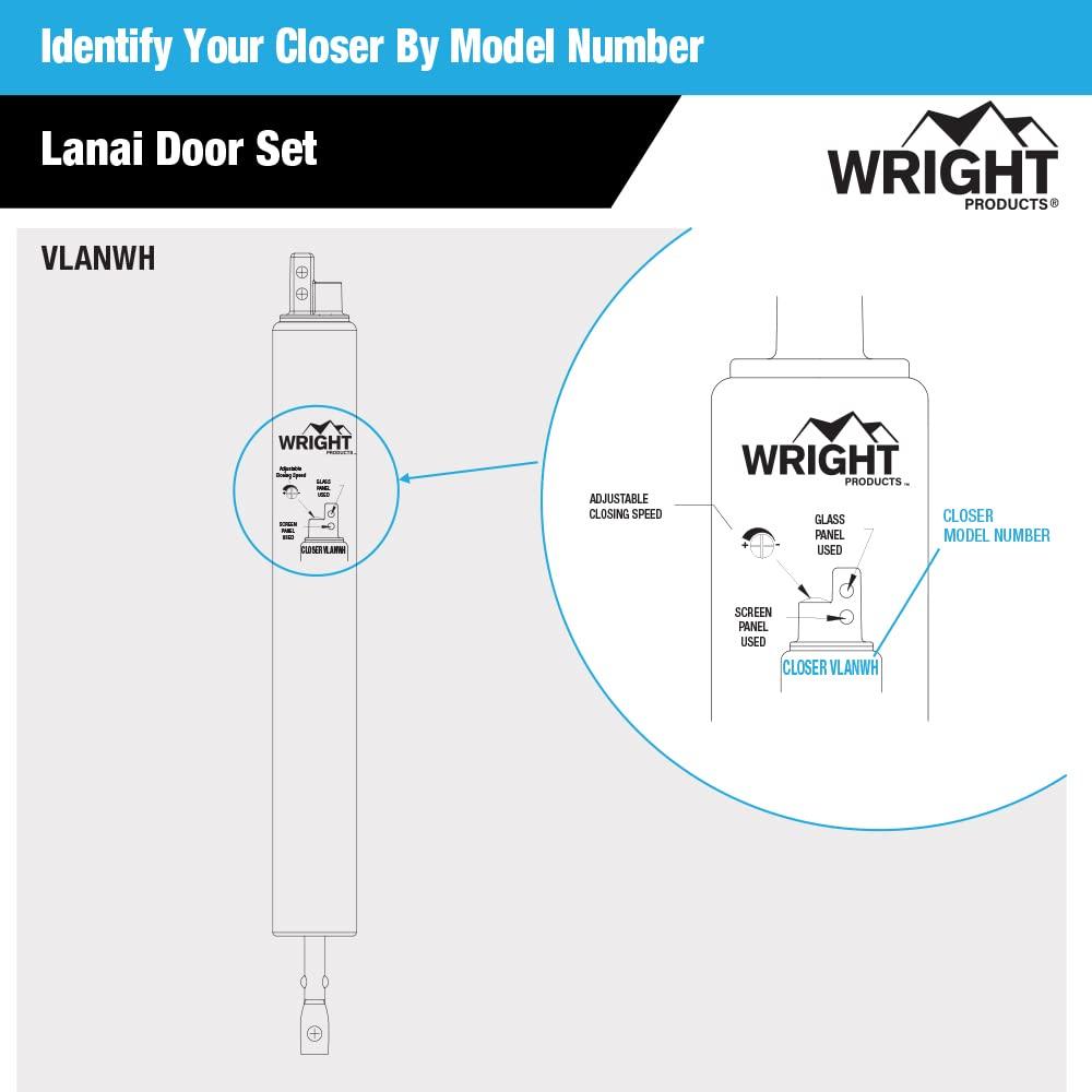 Wright White Steel Lanai Door Repair Kit 1 pk