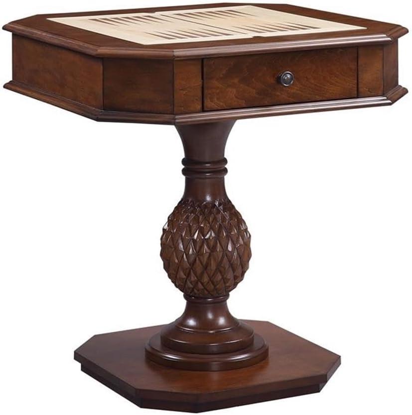 Saltoro Sherpi Bishop II Game Table with Drawer and Reversible Game Board, Cherry or Black (2 Count)