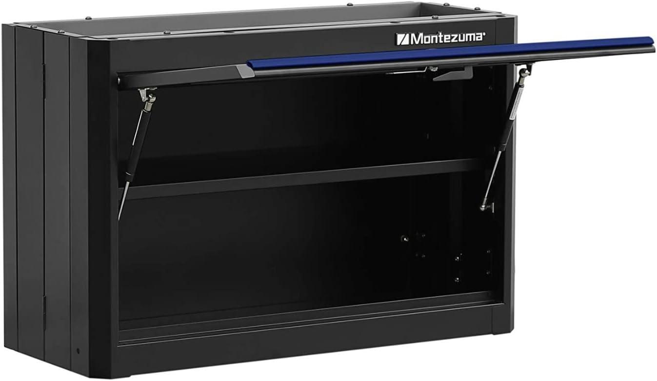 Montezuma Steel Garage Tool Storage System 30.5 x 12" Locking Single Door Wall Cabinet, Black