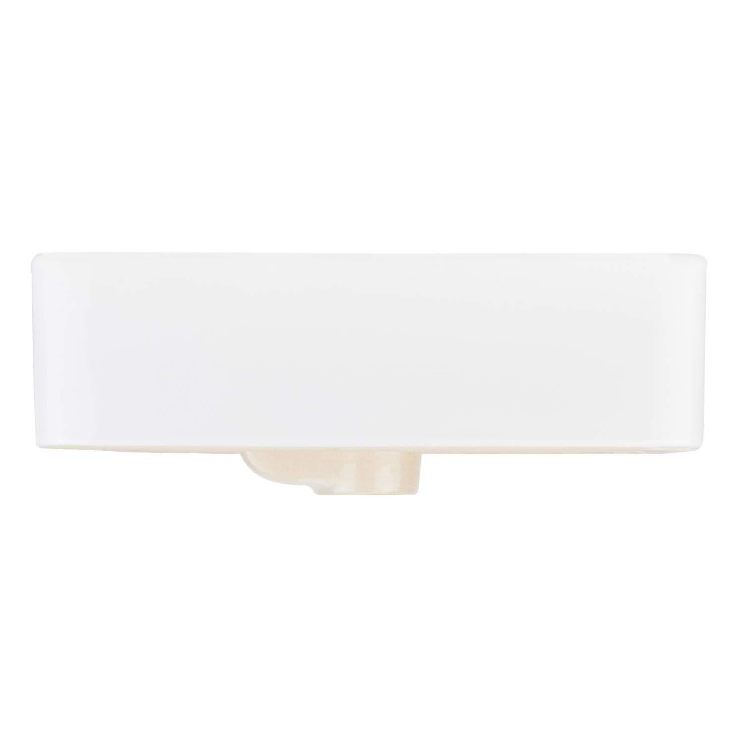 Signature Hardware 447958 Hibiscus Rectangular Fireclay Vessel Sink Single Hole