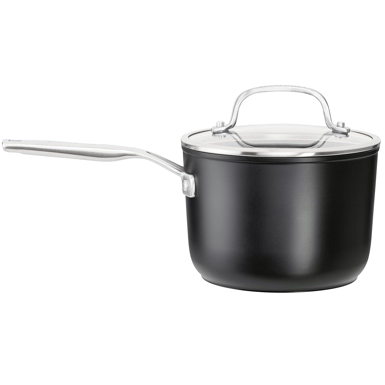 Matte Black 10-Piece Aluminum Nonstick Cookware Set