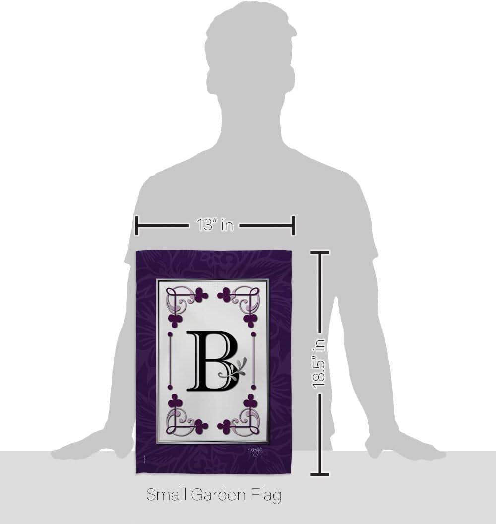 Breeze Decor 80002 Classic B Monogram 2-Sided Impression Garden Flag - 13 x 18.5 in.