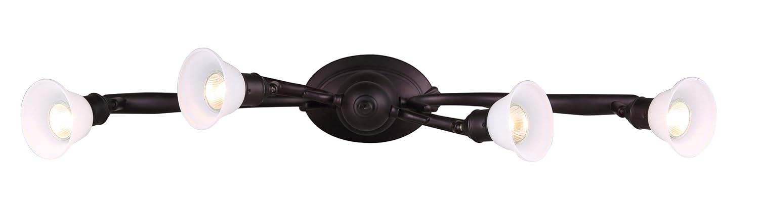 Addison 23.5'' Oil Rubbed Bronze Track Lighting with White Opal Glass