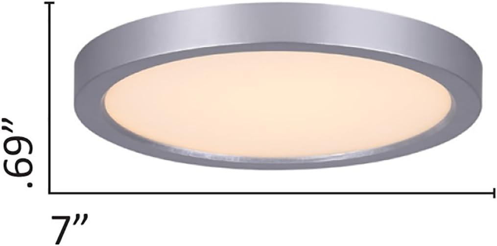 Sleek 7" Brushed Nickel LED Disc Light, Energy Star Rated