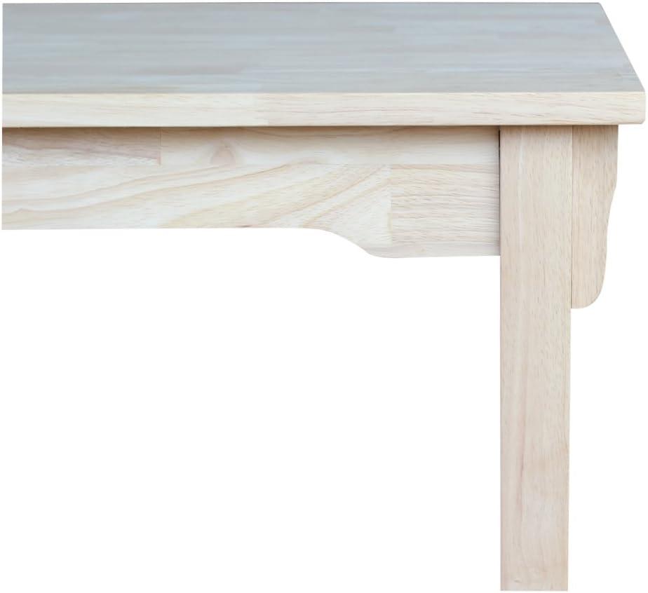 Mission Counter Height Table Unfinished - International Concepts: Solid Wood, 36" High, 48" Length