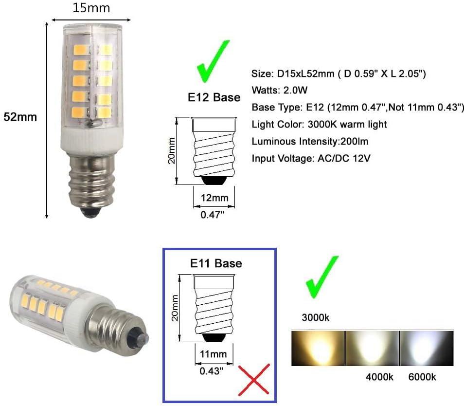 White Screw-in E12 LED Candelabra Bulb Pack