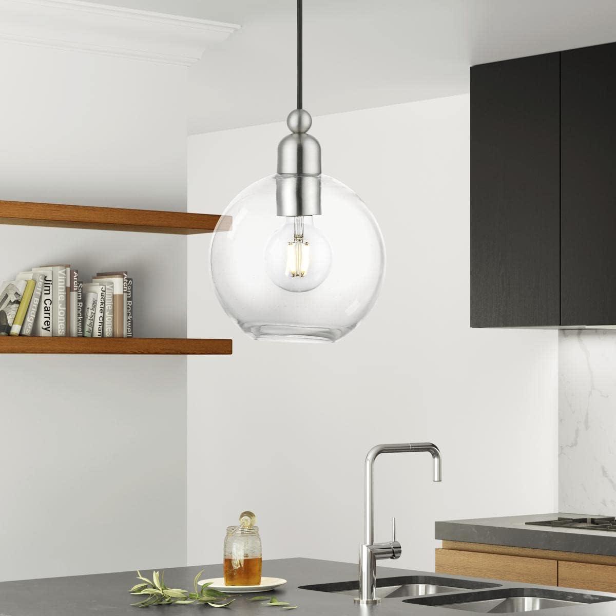 Livex Lighting Downtown 1 - Light Pendant in  Brushed Nickel