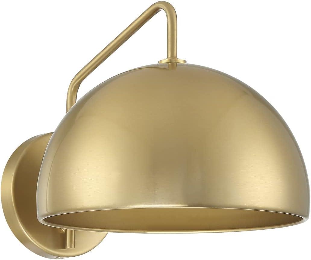 Trade Winds Hazel 1-Light Wall Sconce in Natural Brass