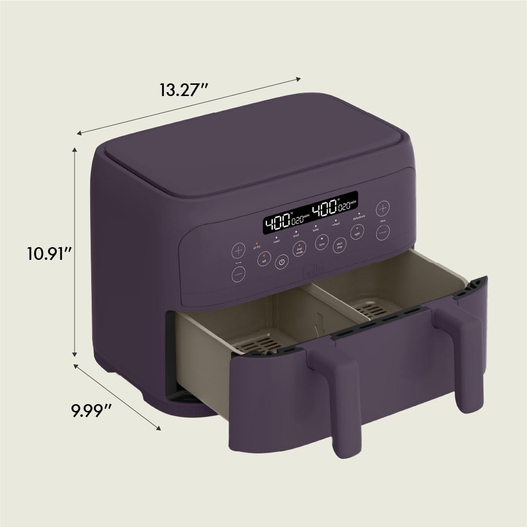 bella 4qt TriZone Air Fryer Plum
