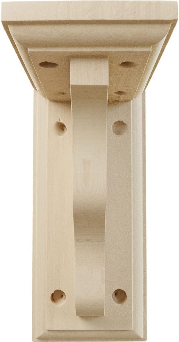 Hamilton 7" Natural Rubberwood Traditional Corbel Bracket