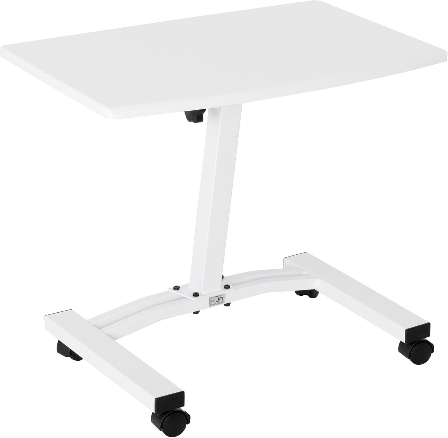 Seville Classics 23.75" Height Adjustable Mobile Laptop Desk, White