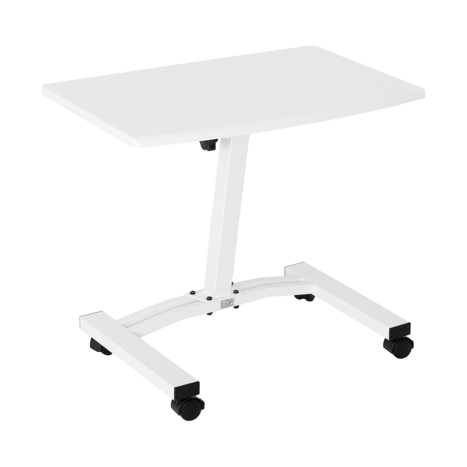 Seville Classics 23.75" Height Adjustable Mobile Laptop Desk, White