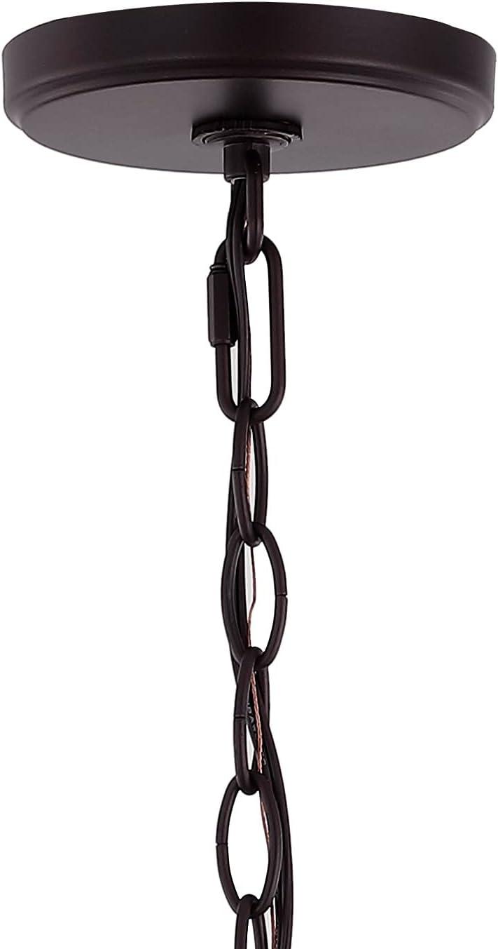 Camden 10" 3-Light Iron Classic Midcentury Pendant Lantern, Oil Rubbed Bronze