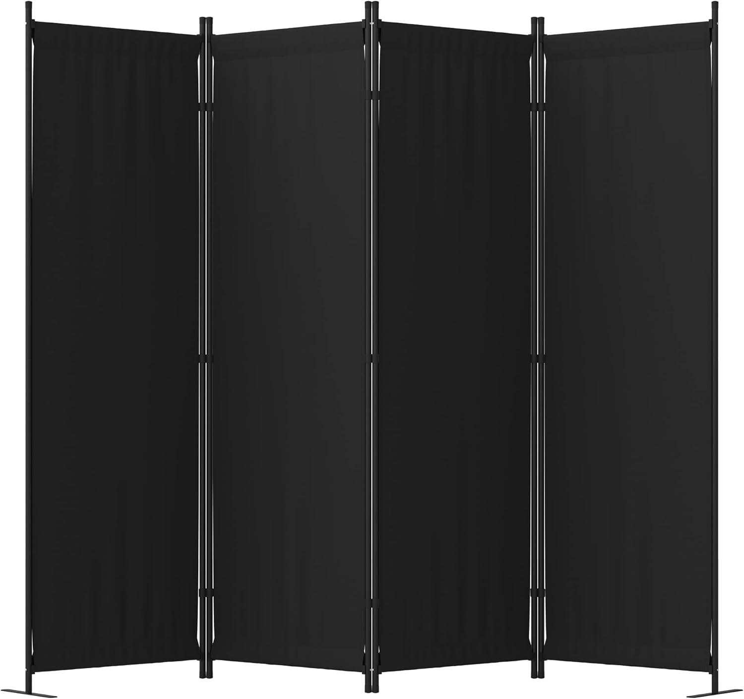 Room Divider Folding Privacy Screens 4 Panel Partitions 88" Dividers Portable Separating for Home Office Bedroom Dorm Decor (Grey)