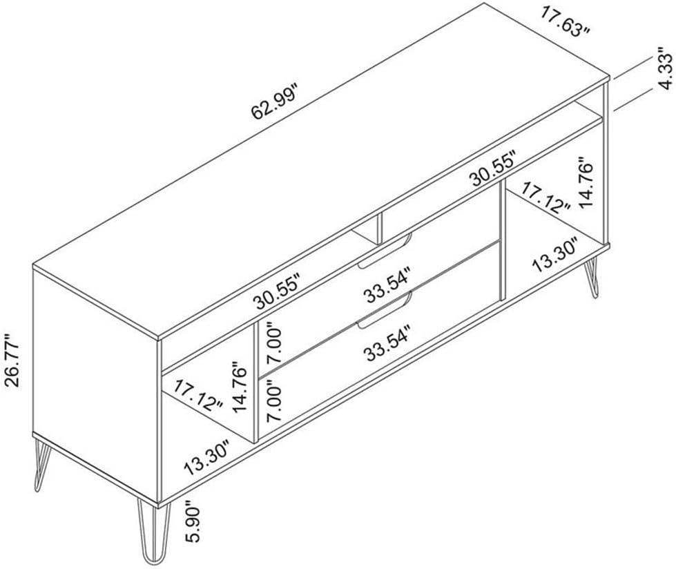 Rockefeller TV Stand for TVs up to 60" - Manhattan Comfort