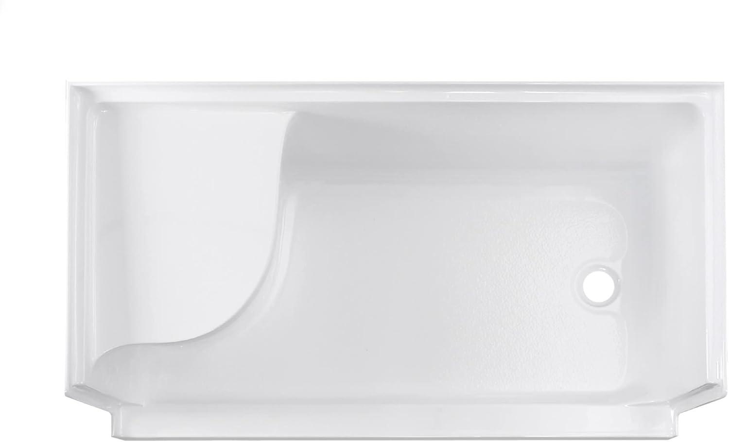 Aquatique 60" x 32" Shower Base in Matte Black