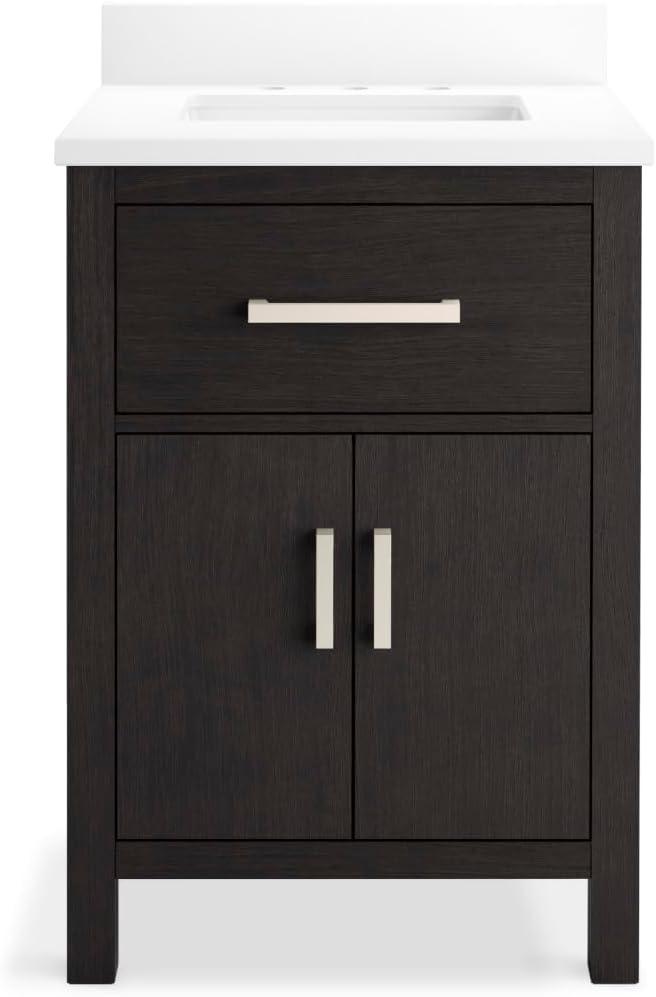 Kresla 24 In. Bathroom Vanity Cabinet With Sink And Quartz Top