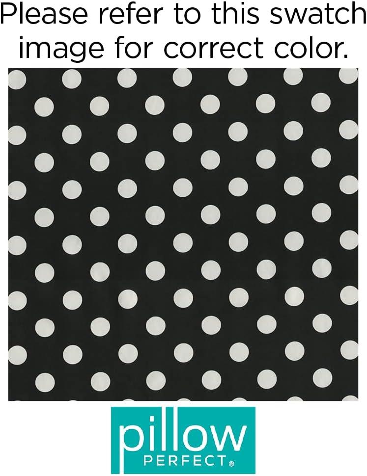 Black and White Polka Dot Outdoor/Indoor Throw Pillow Set