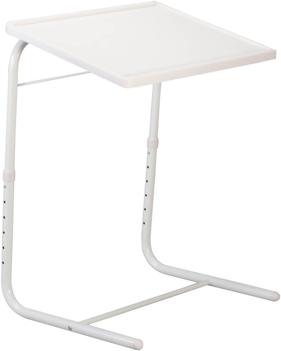 Fox Valley Traders White Adjustable Tray Table EasyComforts, One Size Fits