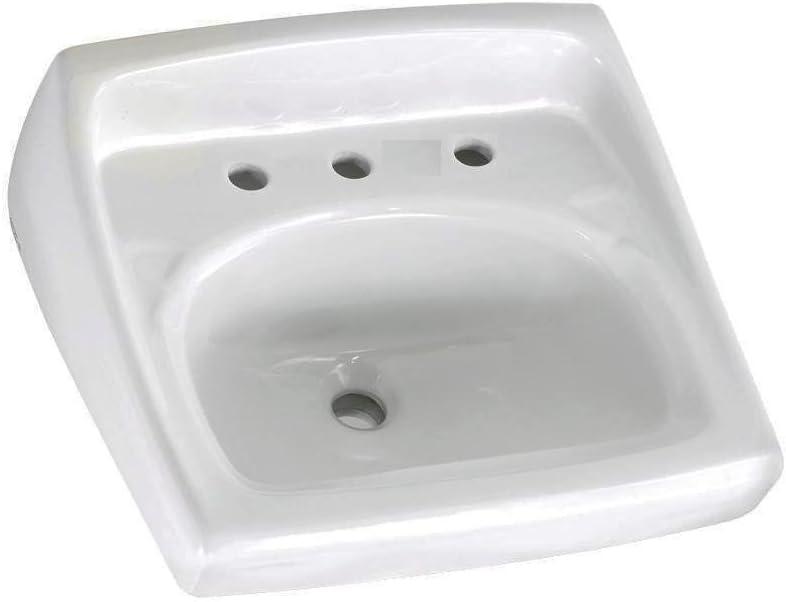 American Standard Lucerne 18.25'' White Ceramic Rectangular Bathroom Sink with Overflow