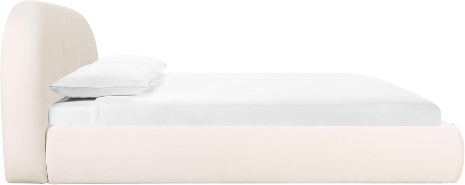 Tov Furniture Bara Cream Textured Velvet Queen Bed