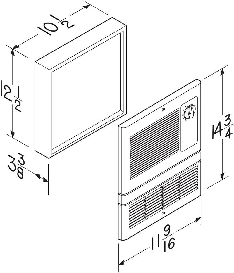 Broan NuTone 9810 And 9815 Series Electric Wall Mounted Space Heater with Adjustable Thermostat