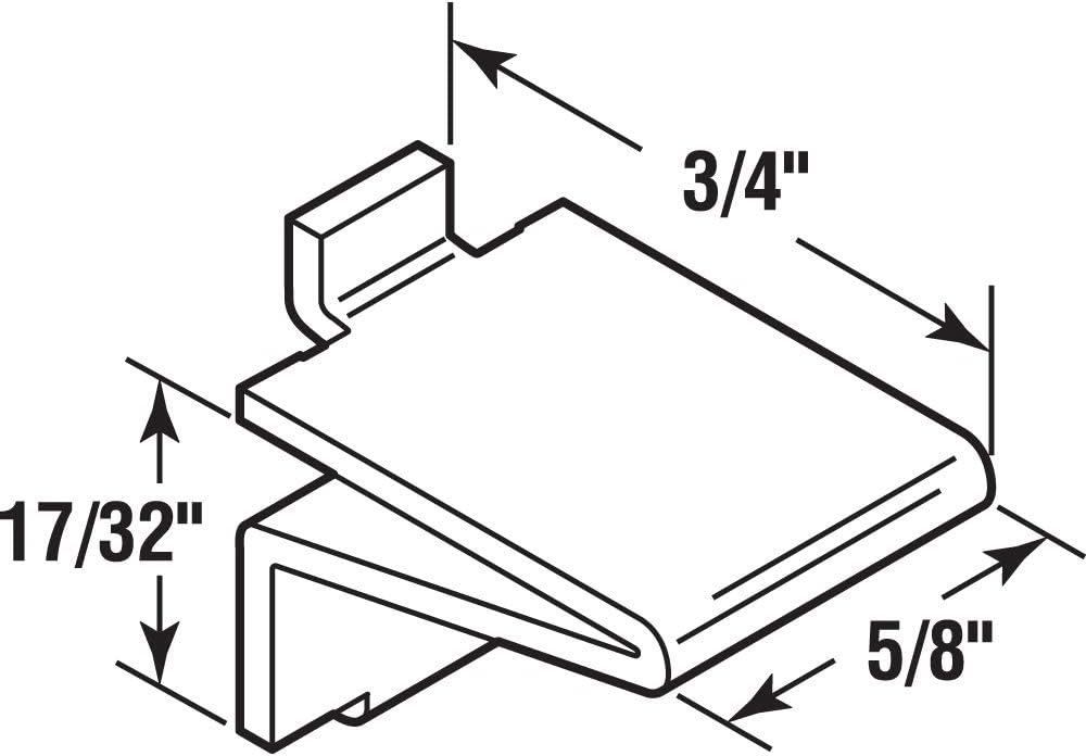 Nickel Plated Metal Strip Lock Style Shelf Bracket , Knape and Vogt (Set of 8)