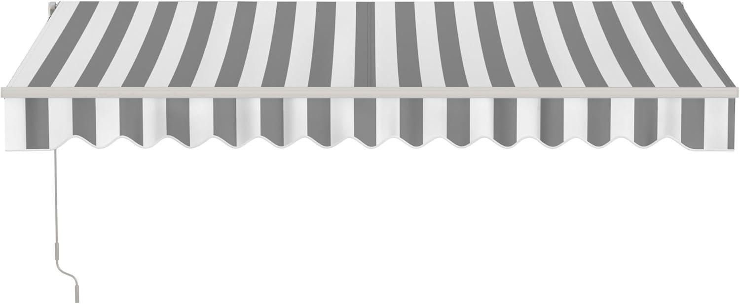 ALEKO Motorized Retractable Outdoor Awning with White Frame