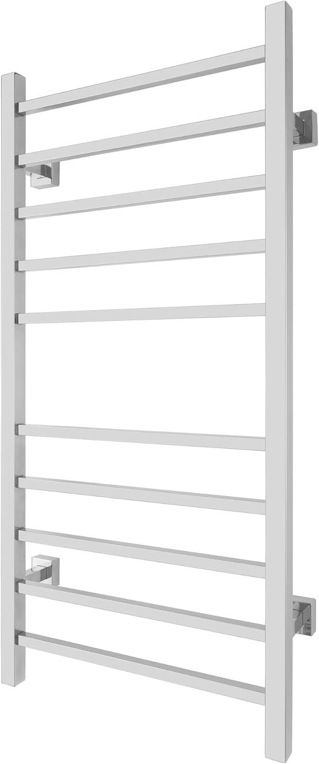 WarmlyYours TW-MT-10PS-HP Metropolitan Electric Wall-mounted Towel Warmer, Polished, 10 Bars, Dual Connection
