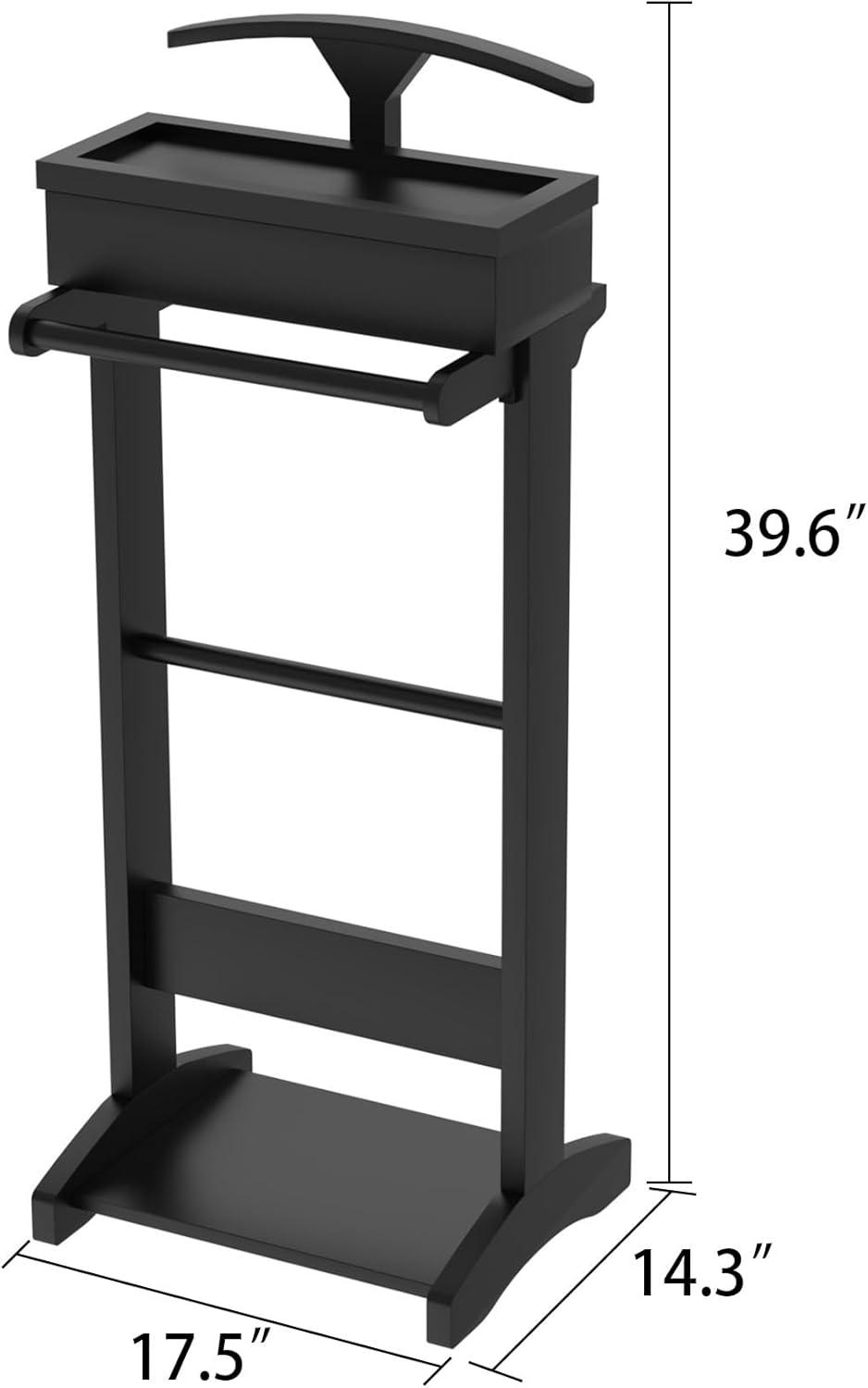 Lark Manor™ Portable Garment Rack Clothes Valet Stand With Storage Organizer Table Entryway Organizer Garment Rack