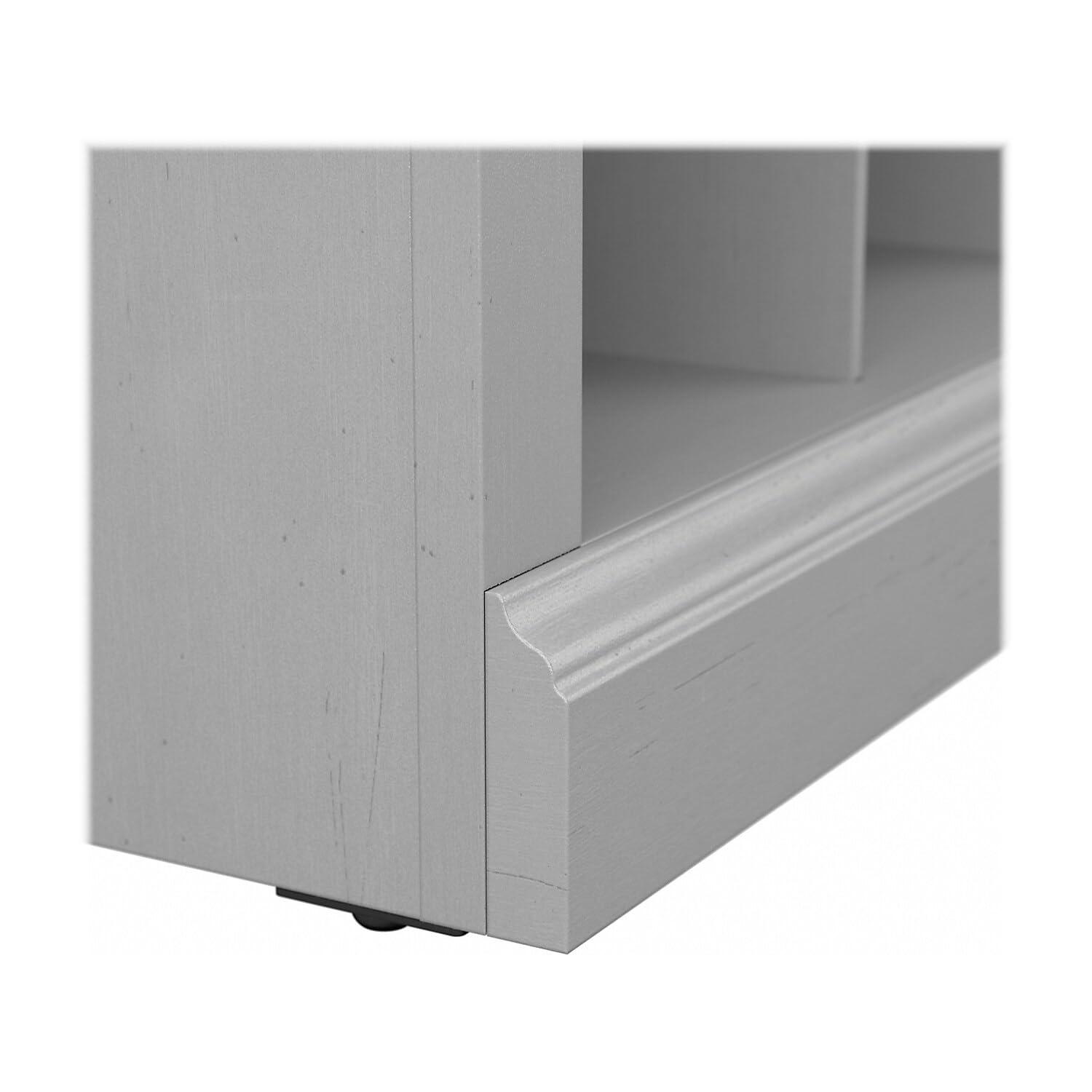 Woodland 40W Shoe Storage Bench with Shelves in Cape Cod Gray - Engineered Wood