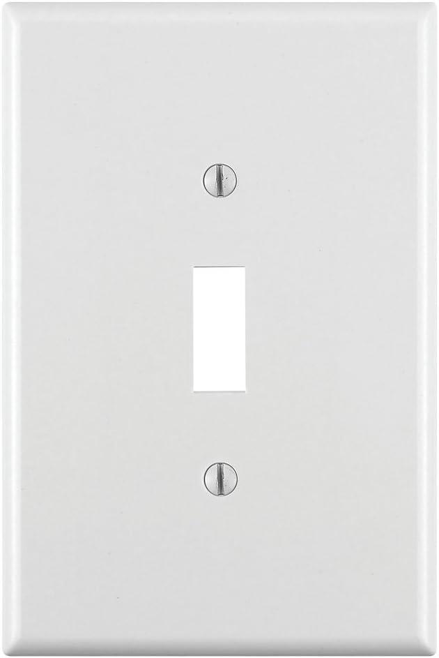 Leviton White Oversized 1-Gang Toggle Wall Plate