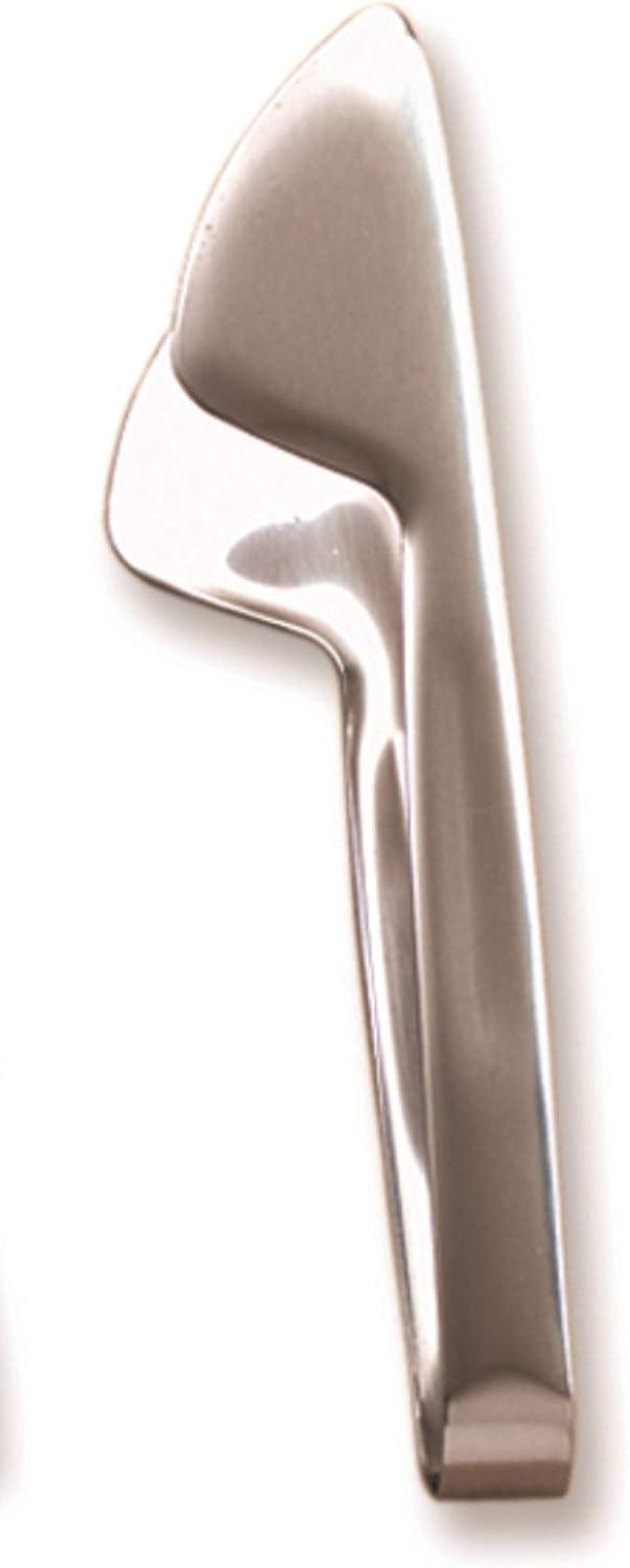 8-Inch Silver Stainless Steel Serving Tongs