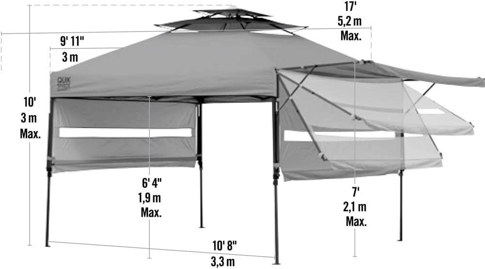 Summit 17 Ft. W x 10 Ft. D Steel Pop-Up Canopy