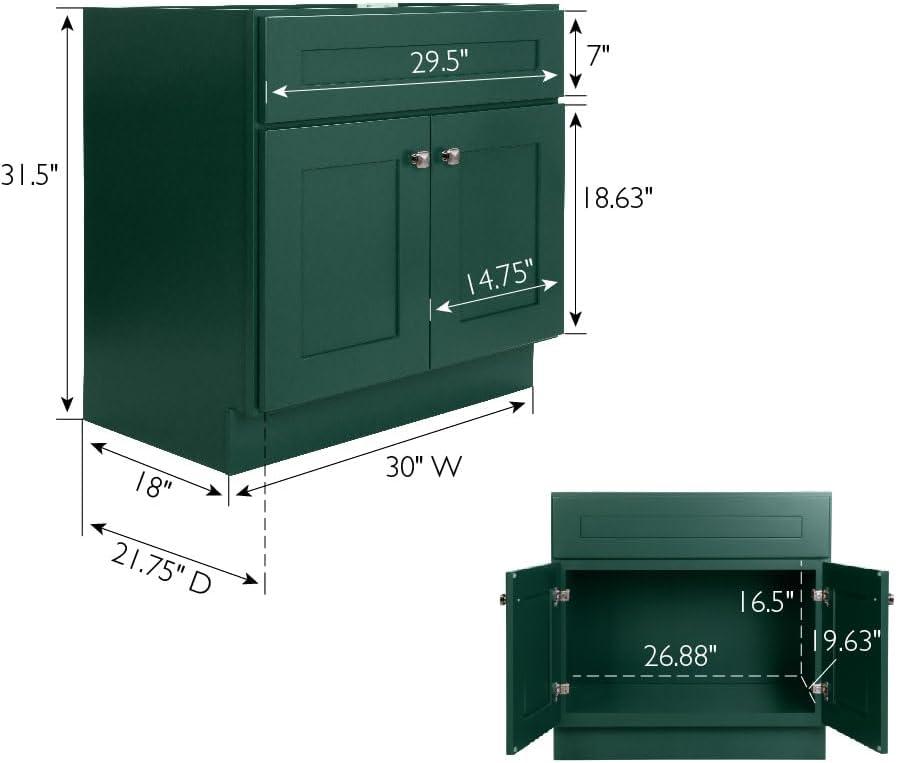 Design House Brookings 30 Inch Bath Vanity, Ready to Assemble, Sherwin Williams®