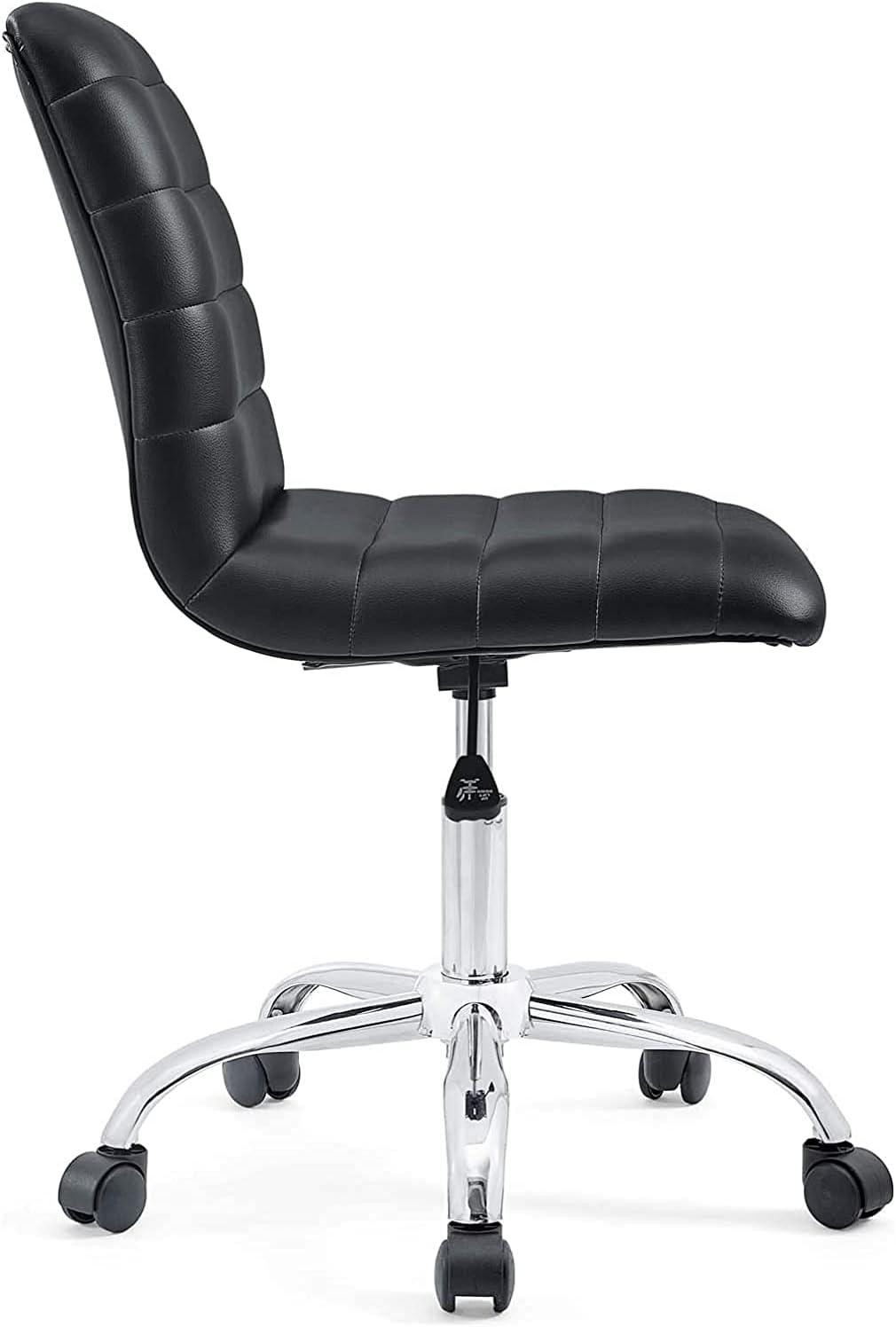 Ripple Armless Mid Back Vinyl Office Chair by Modway