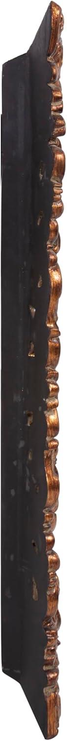 Howard Elliott Barcelona Hanging Rectangular Framed Wall Mirror, Antique Gold Resin, Traditional Designer Mirror for Home, Living Room or Bedroom, 23 x 35 Inch