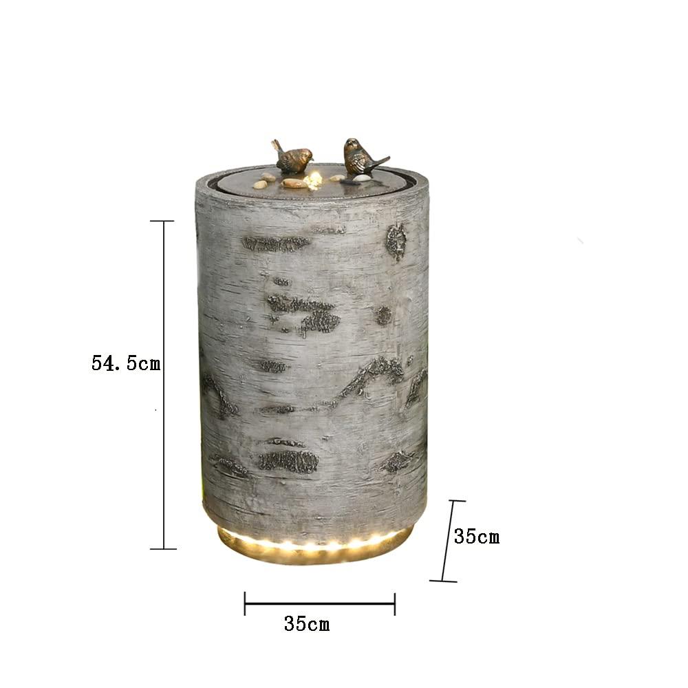 Hi-Line Gift Ltd. 21.5" H Bird Bath Fountain with Warm White LEDS