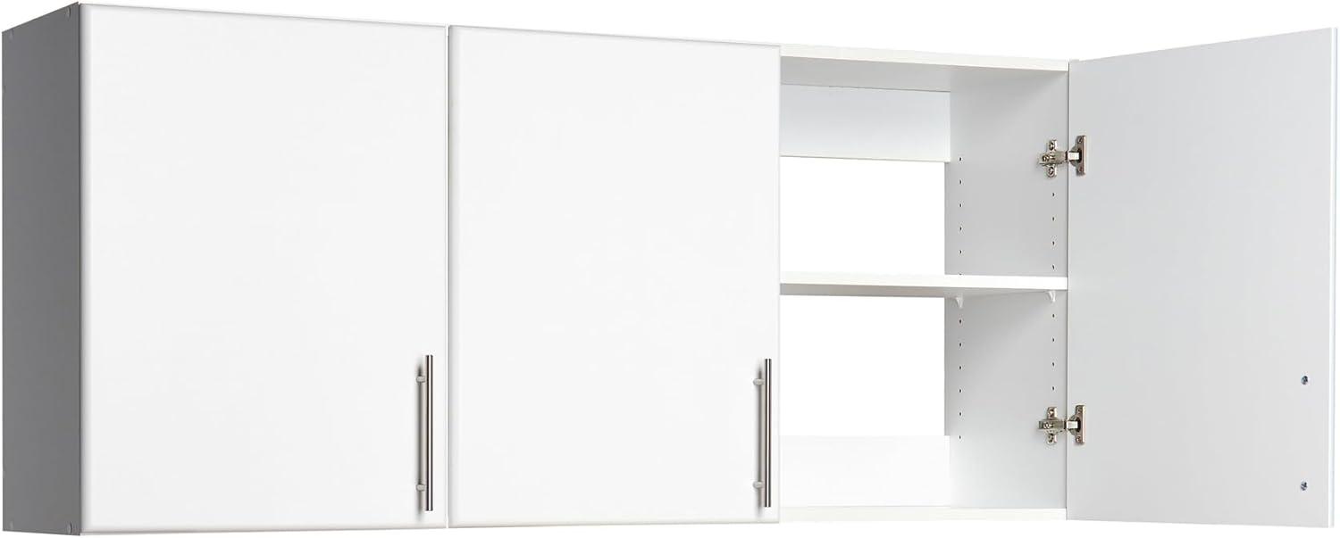 Elite 59'' White 3-Door Adjustable Shelf Bathroom Wall Cabinet