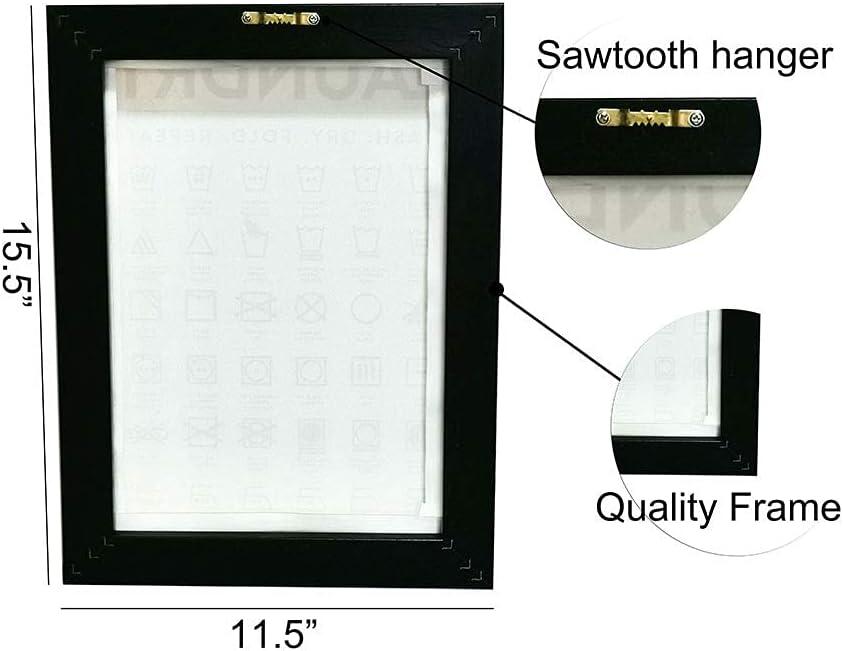 Nufar Laundry Symbols Guide Laundry Room Tin Sign Metal Wall Art Iron Painting for Indoor Outdoor Home Decor Room Door Accessories Poster Gifts 8x12 Inch