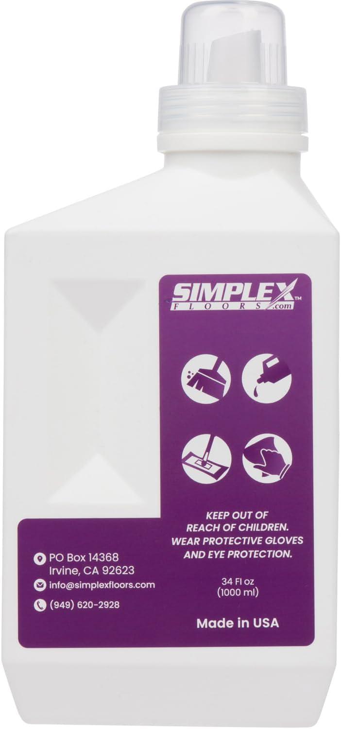 Simplex Floors Polish Solution for Hardwood Floors, Wood Parquets & Oil Finish Flooring, 34 fl.oz