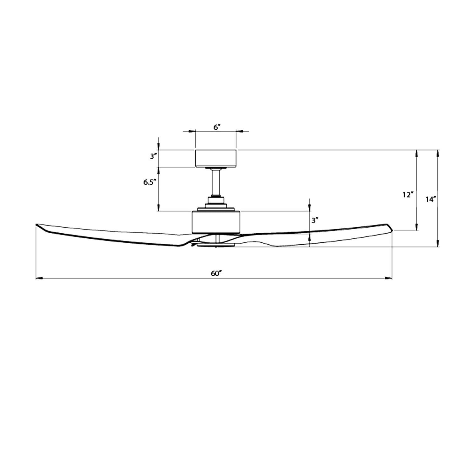 60" Stella 3 - Blade Outdoor/Indoor Smart Ceiling Fan with Remote Control Included, Works With Google Assistant, Amazon Alexa, Samsung Smart Things