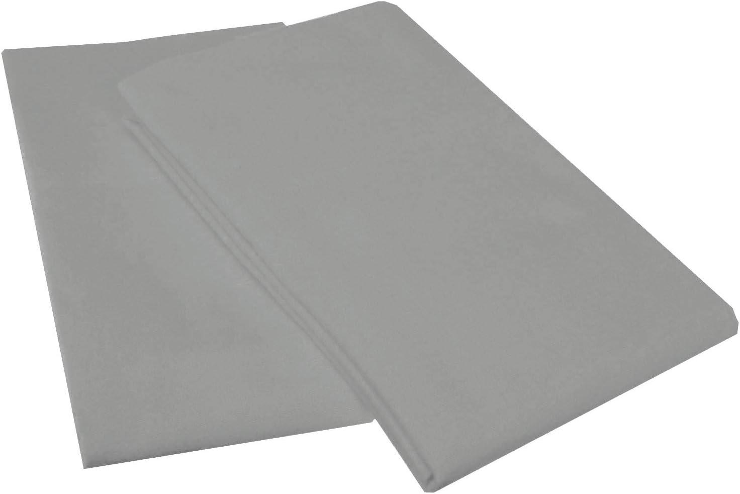 Gray Jersey Knit Standard Pillowcases with Hidden Zipper, Pack of 2