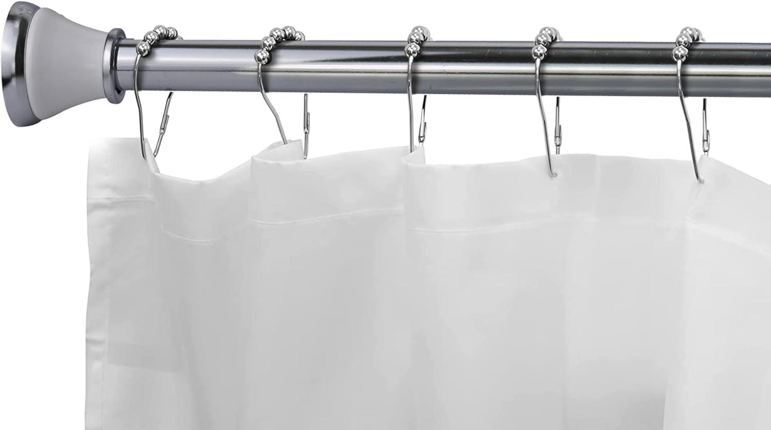 Adjustable Chrome Tension Shower Curtain Rod, 42-72 Inches